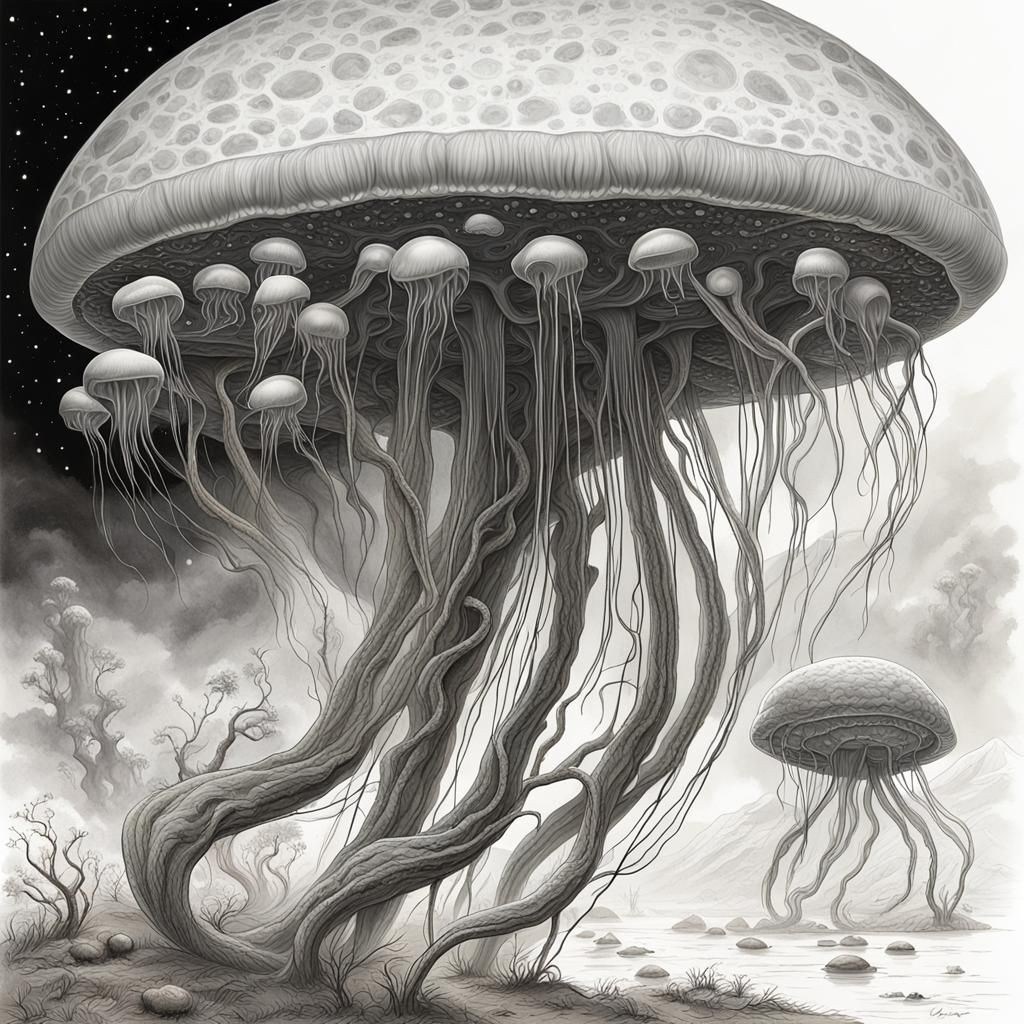 Alien Lifeforms on Exoplanet: Speculative Zoology Art