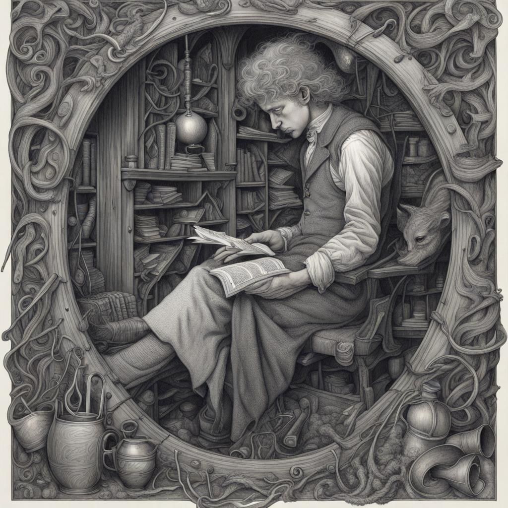 The Pilcrow Dream: Fantasy Realism Hyper Detailed Illustrati...