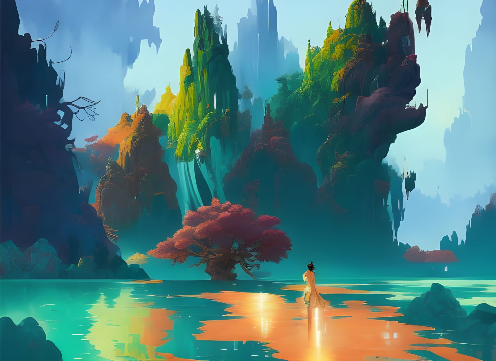 Spirits in Space: A Digital Illustration