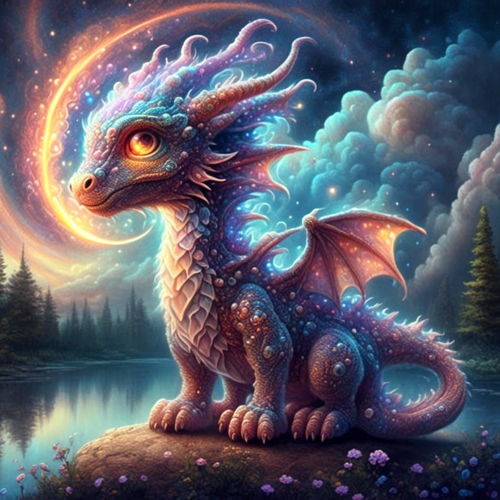 Cute cloud dragon
