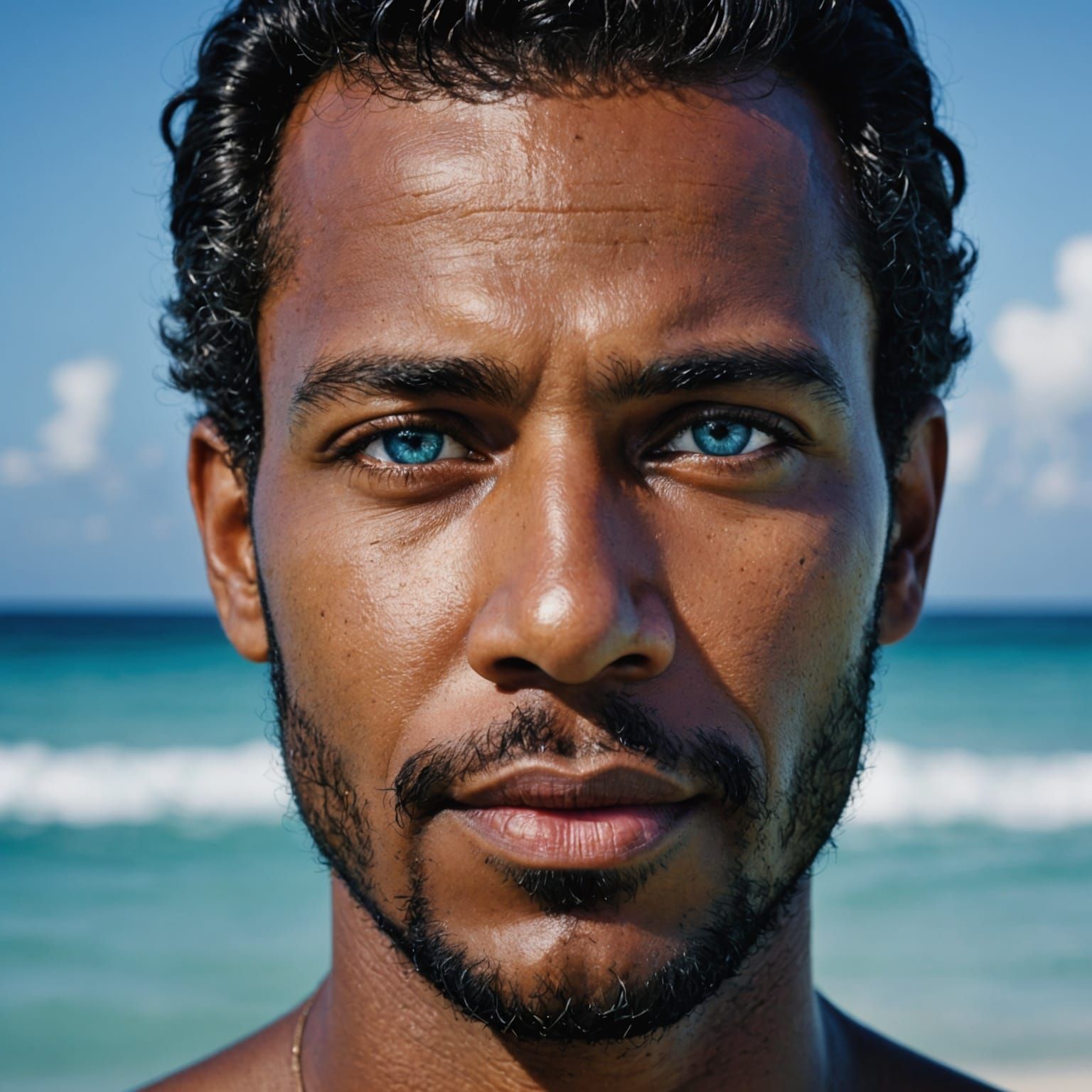 Caribbean Sea Portrait in Professional Photography Style