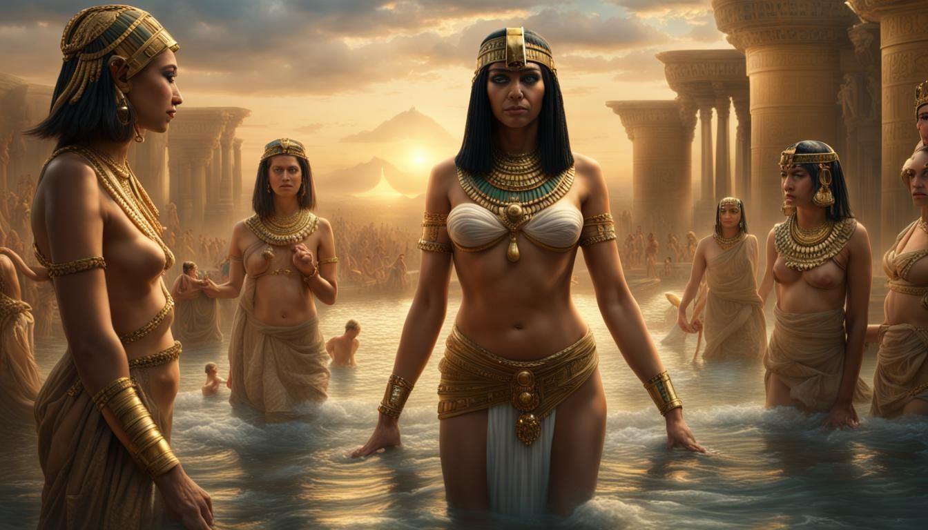 Cleopatra, bathing in the Nile