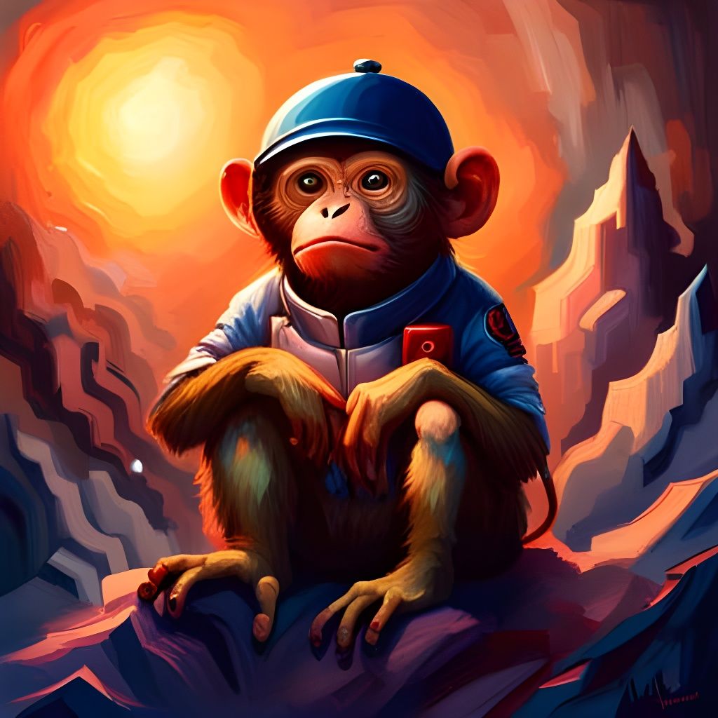 Paradoxical Hybrid Creature in Impasto Style