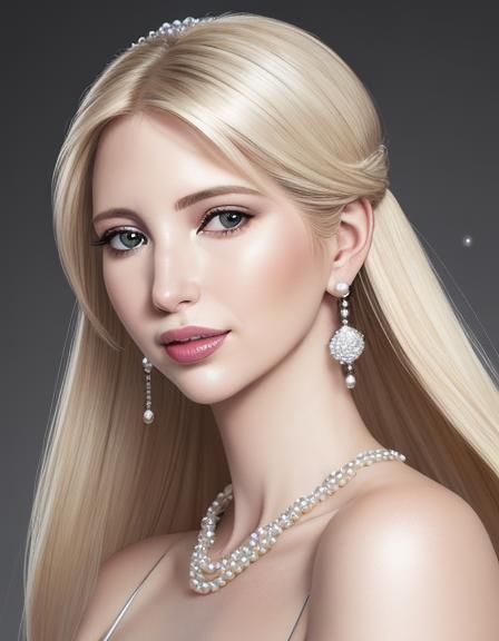 Opulent Pearl Portrait in Fashion Photography Style