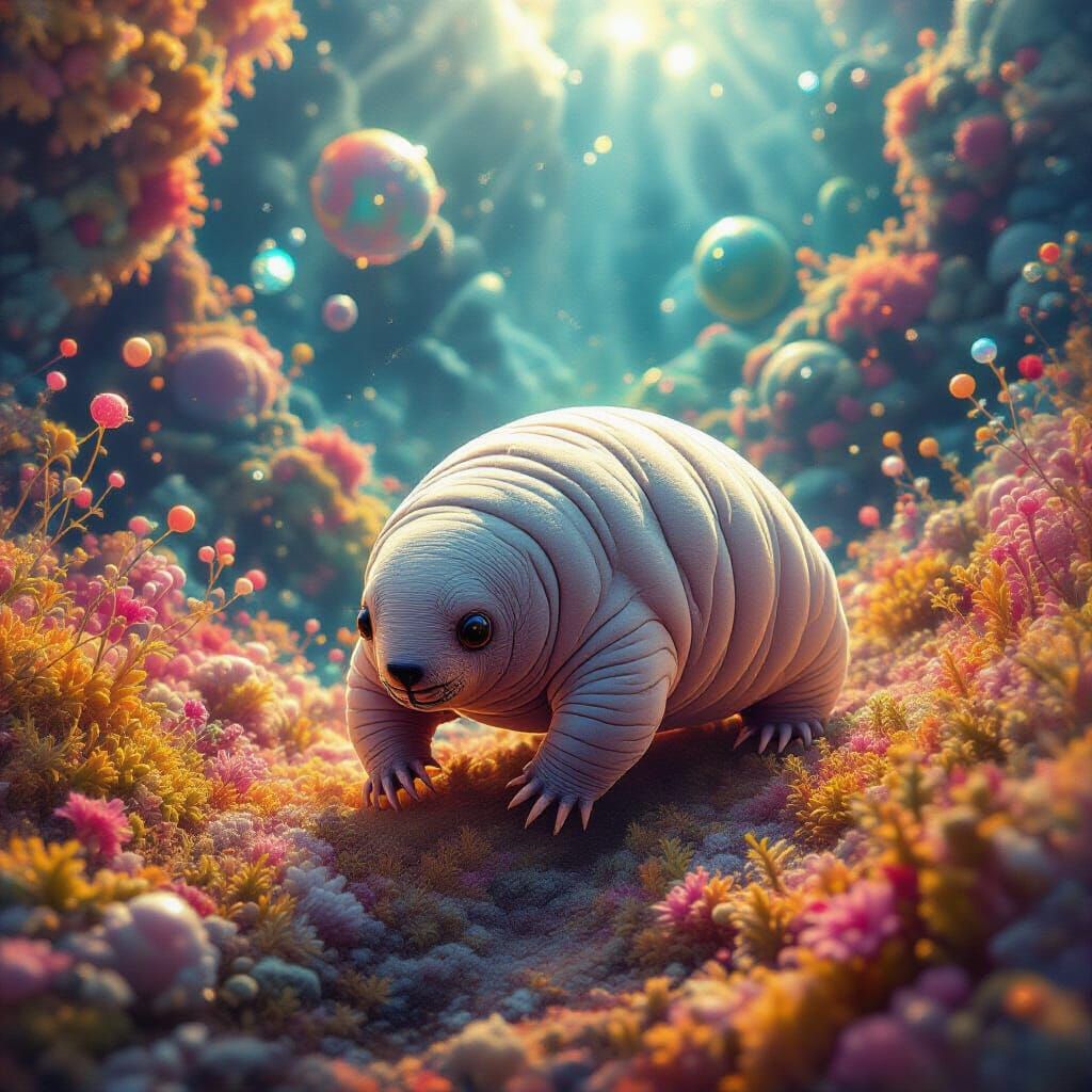 Tardigrade Explores Surreal Microscopic Universe