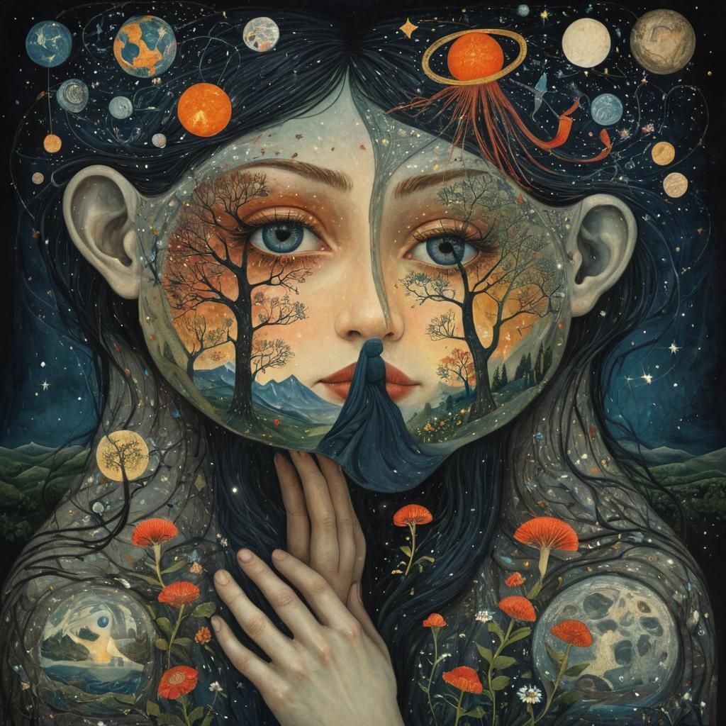 Intertwined Mindscapes: Surreal Dreamlike Concept Art