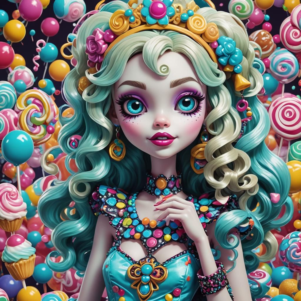 Lagoona Blue in Candy Art Style Illustration