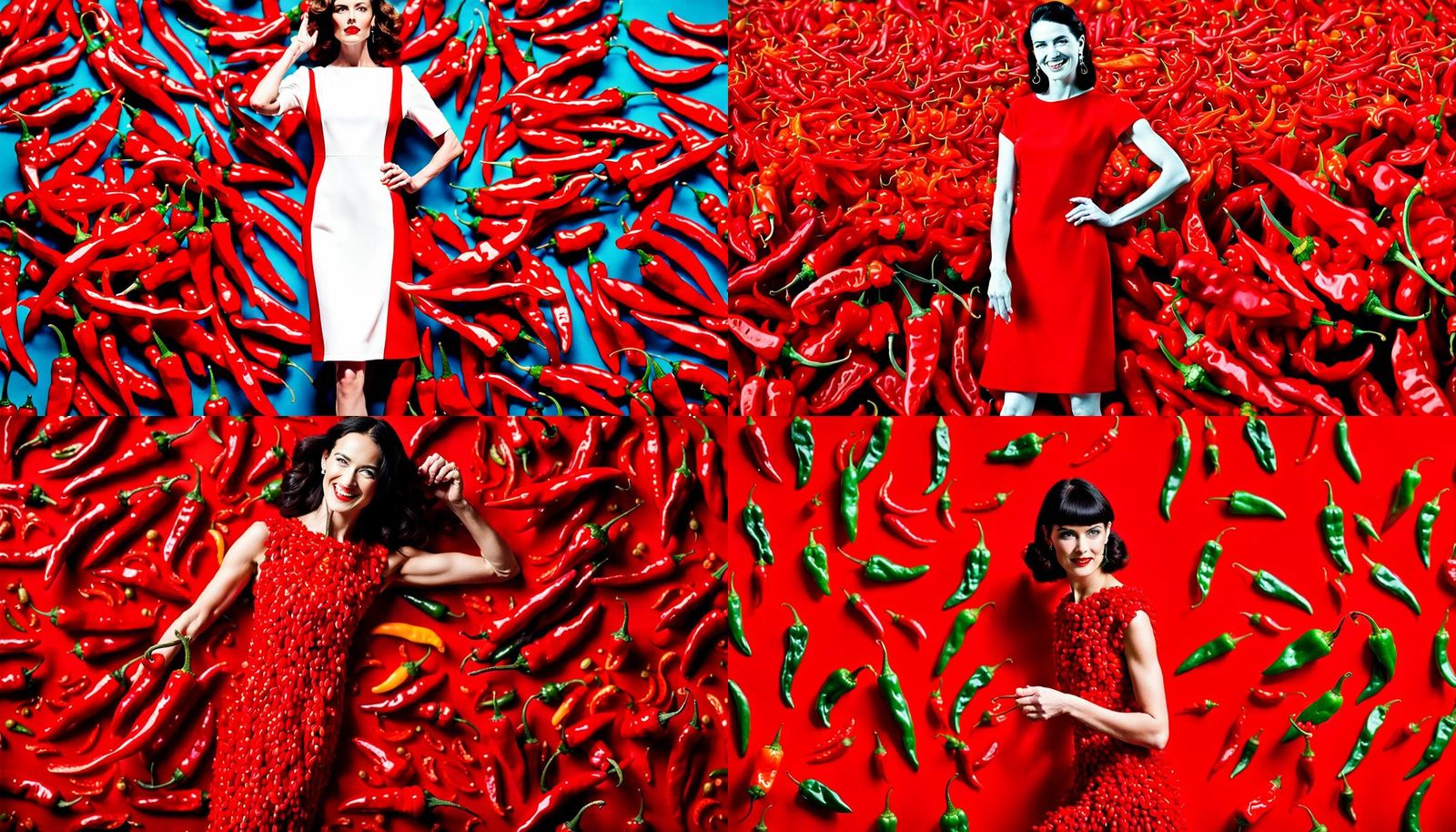 Chili Pepper Dress Fashion Editorial