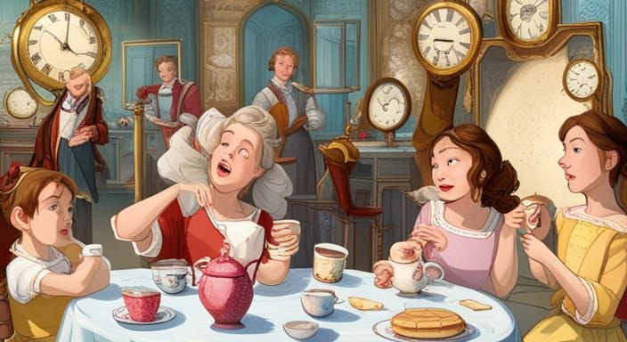 Enchanted Clocks Host a Tea Party