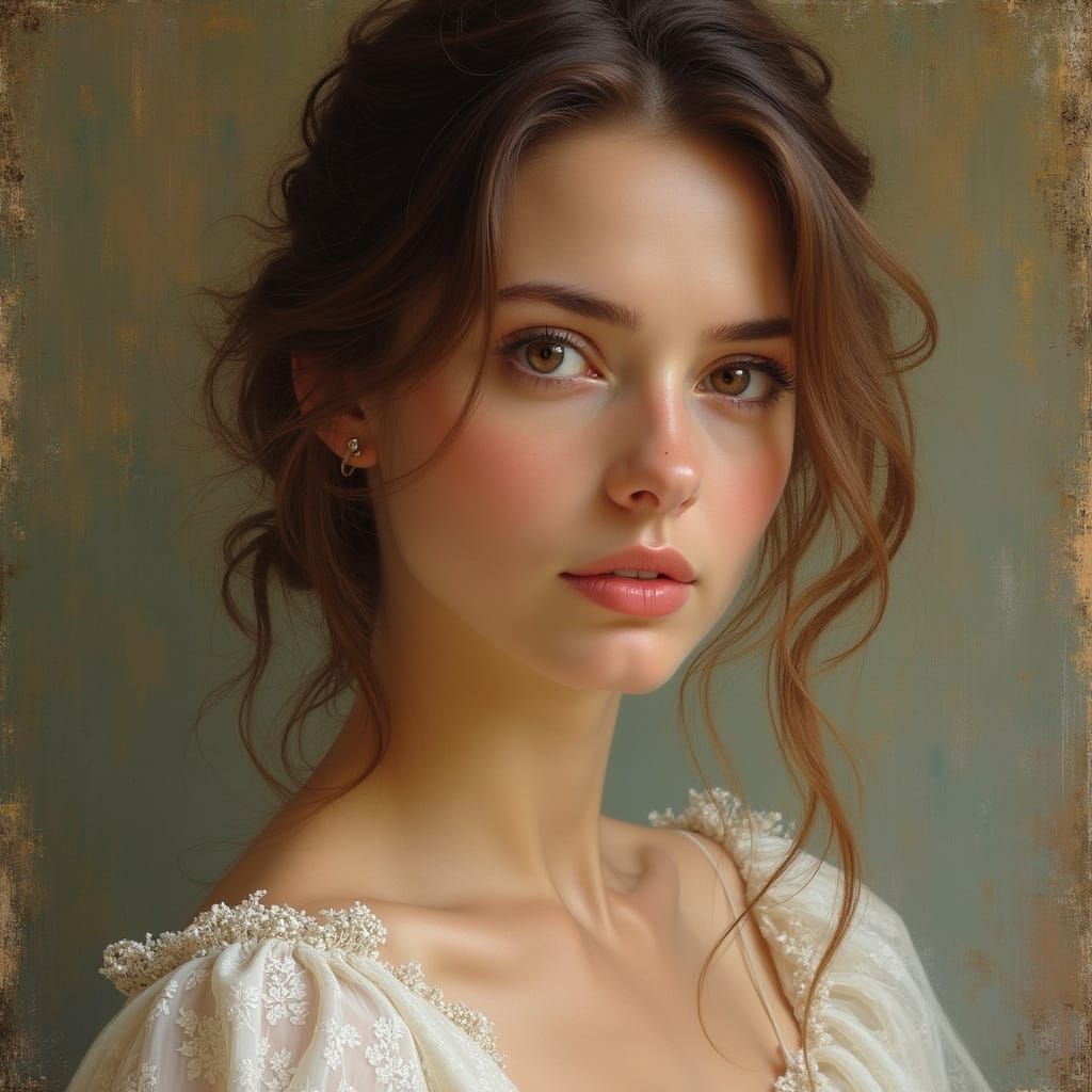 Impressionist Portrait of a Stunning Female Figure