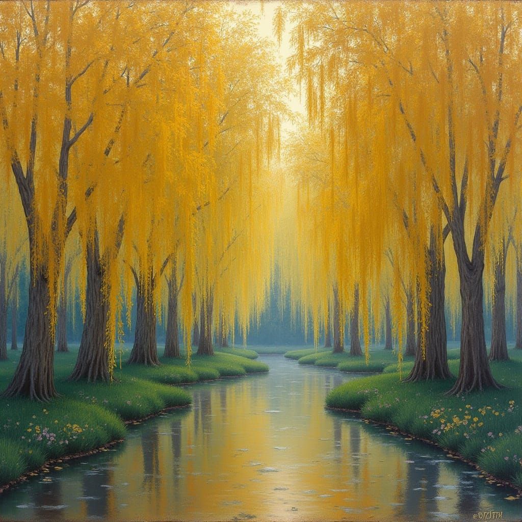 Weeping Willows: Romantic Impressionism with Japanese Artist...