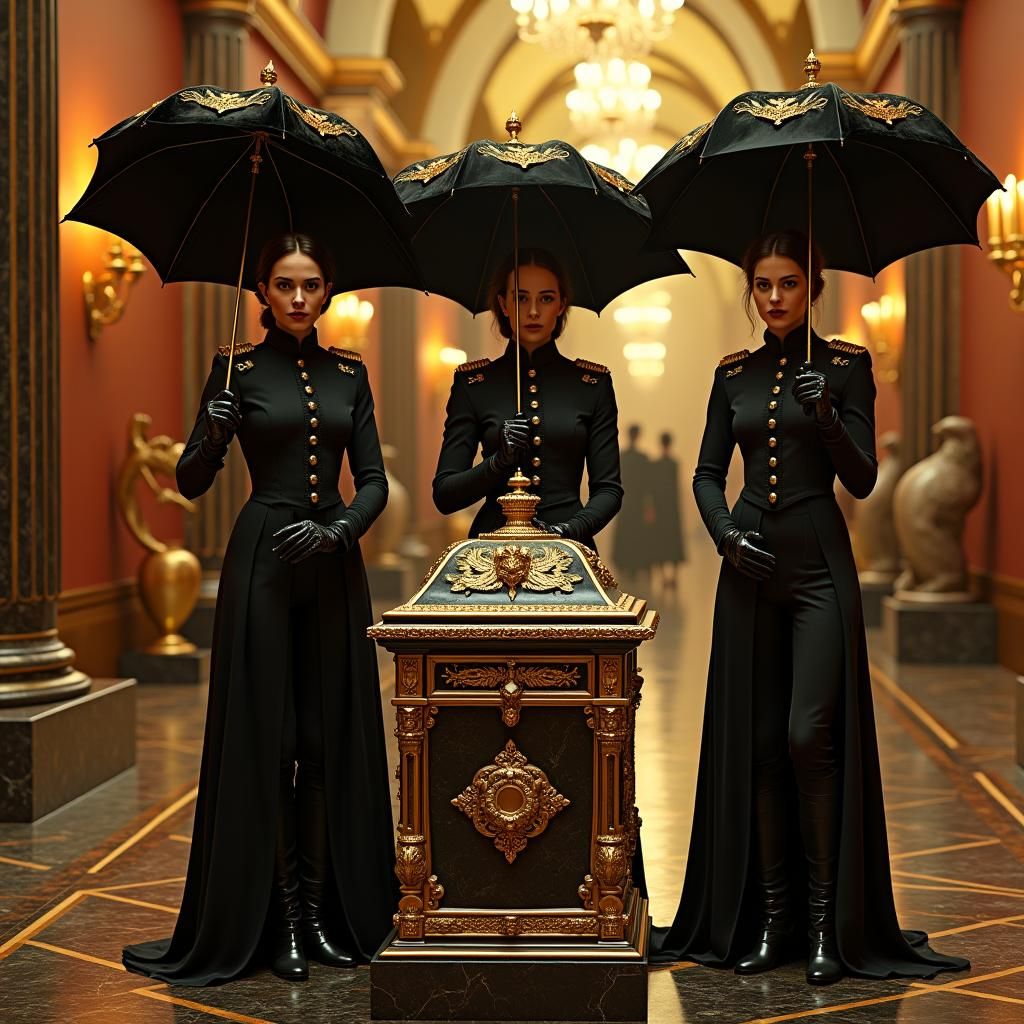 Hydra-Headed Guards Mourn in National Museum