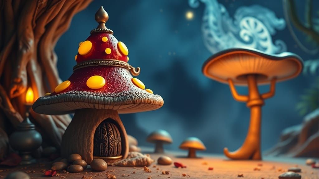 Arabian Nights Mushroom Genie and Princess