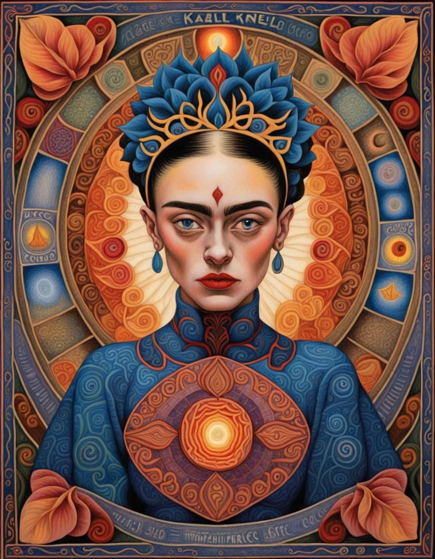 Surreal Dixit Card in Style of Book of Kells