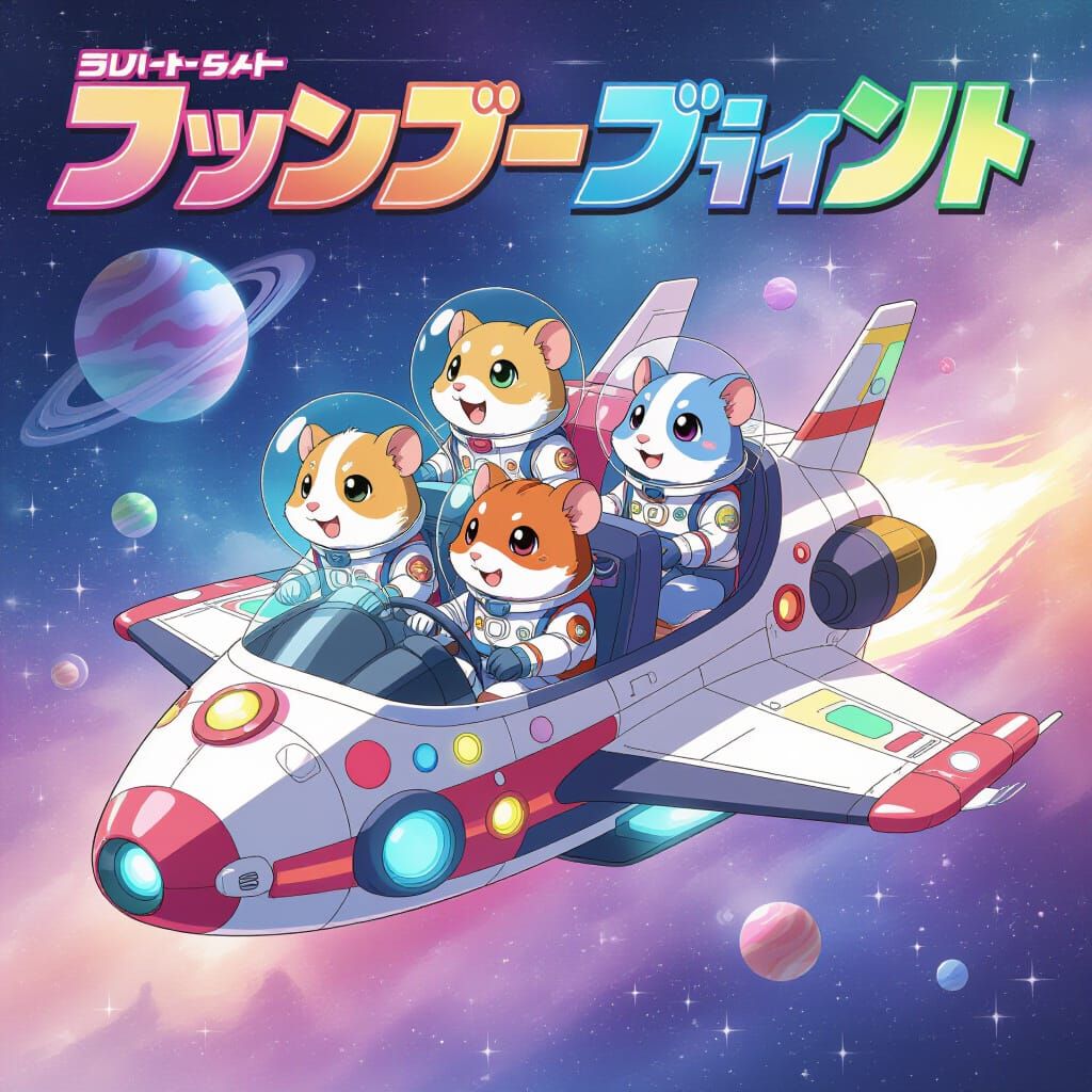 Anime Hamsters' Space Adventure Game Cover