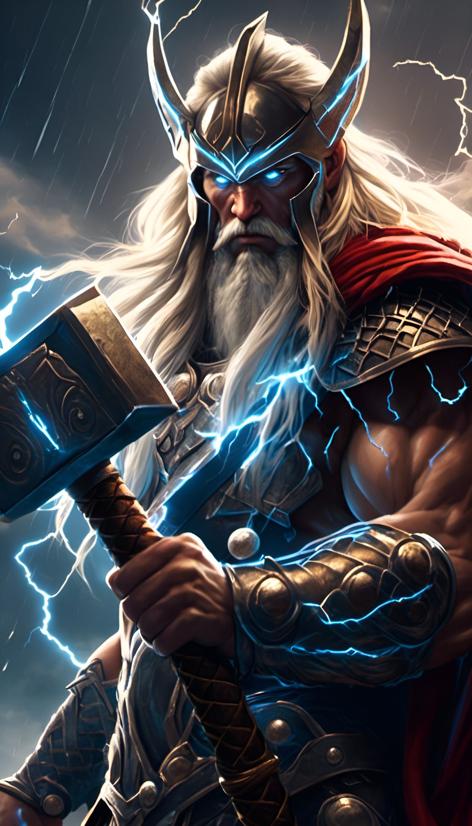 Epic Portrait of Thor, God of Thunder