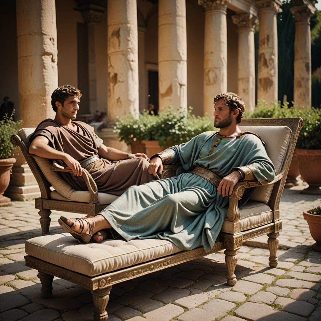 Elegant Roman Couple in Soft Focus
