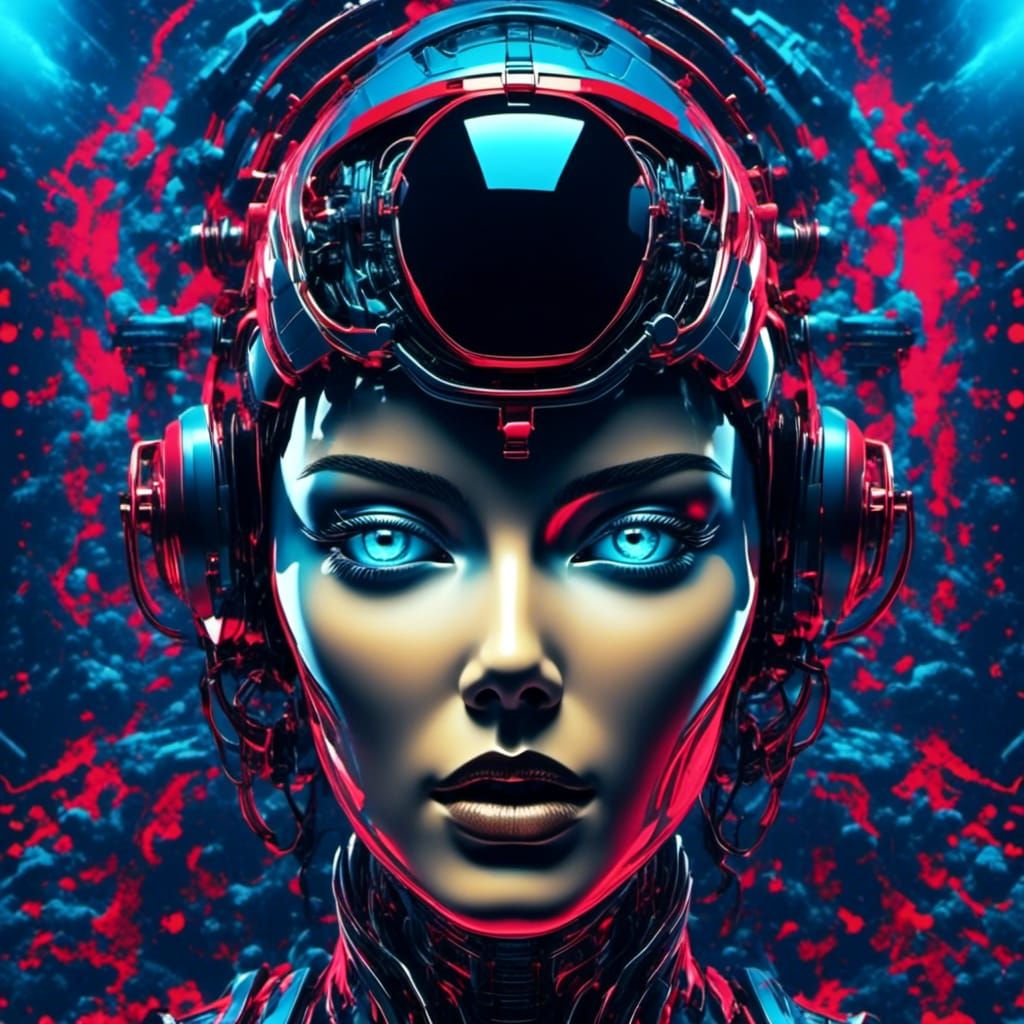 Abstract Quantum Dreamscape with Marble Textures