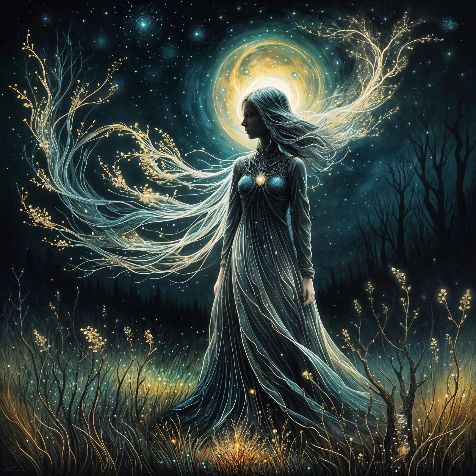 She lit the night with her shine so bright.