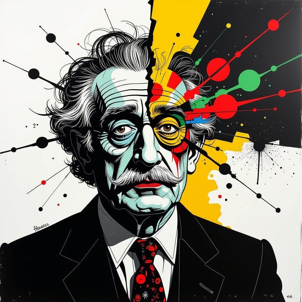 Surreal Reality Cracks Open in Ralph Steadman Style