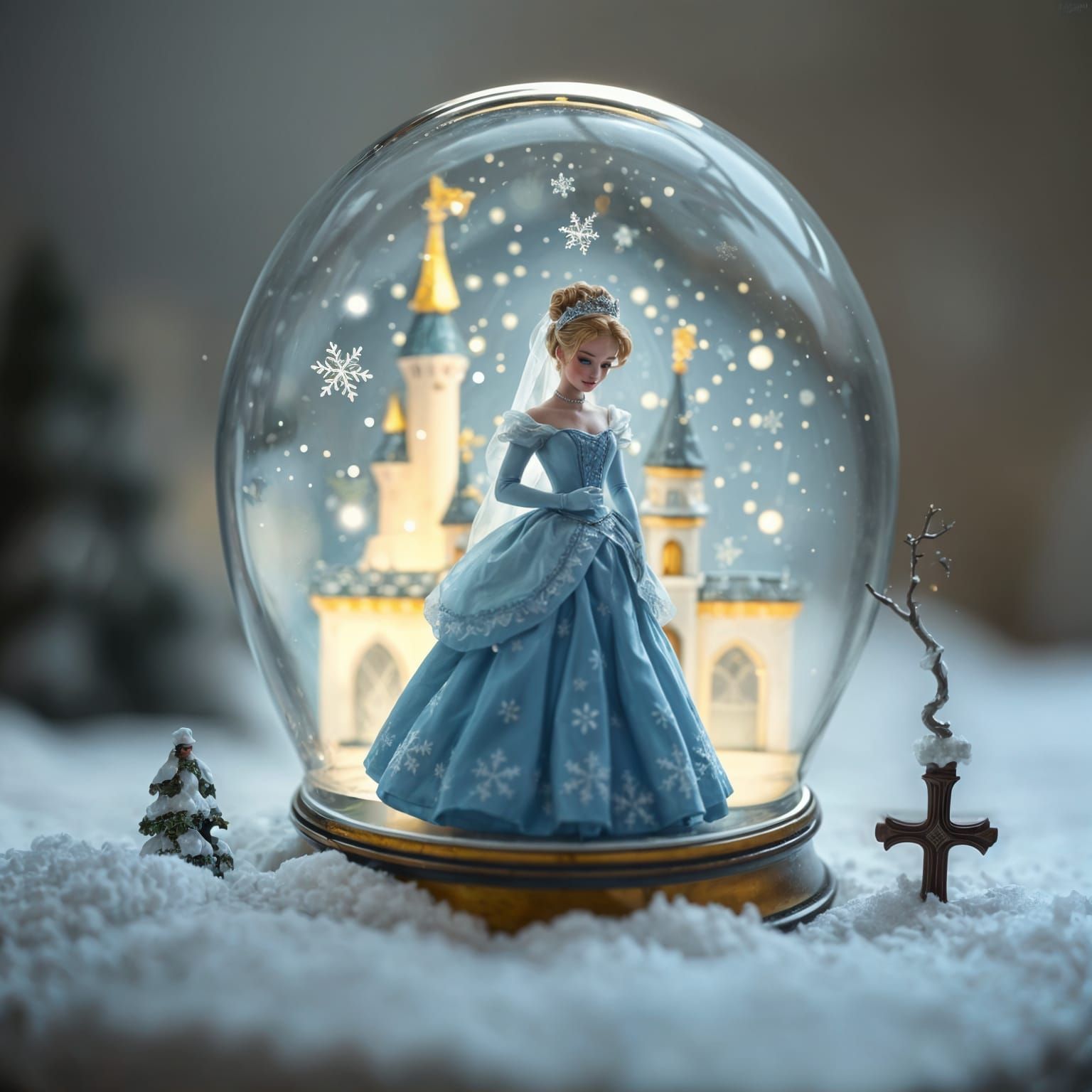 Whimsical Winter Wonderland in a Glass Ball