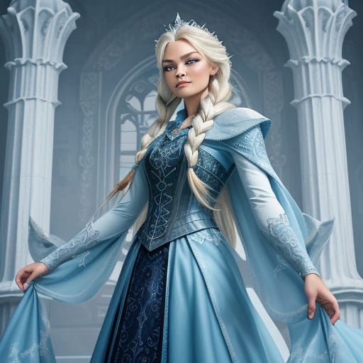 Disney-esque Gothic Fantasy with Elsa and Jack Frost's Daugh...