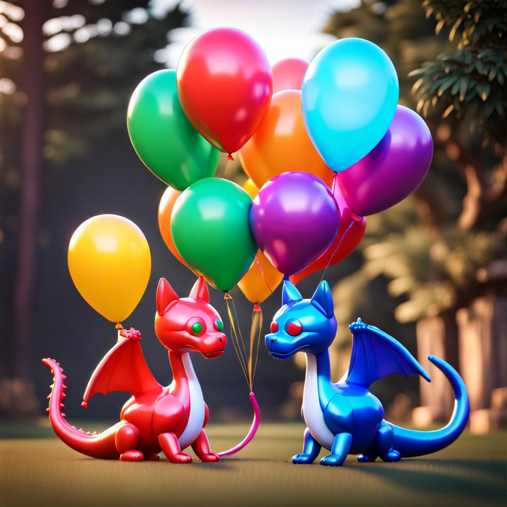 A Dragon Balloon Animal,