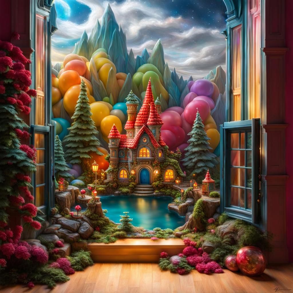 Mystical Toyland Fairy Wonderland Window Display