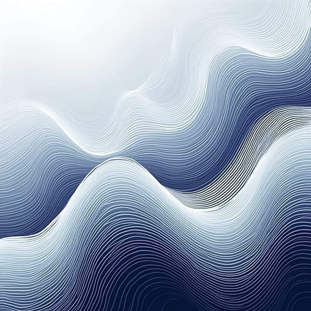 Calming White Noise in Futuristic Digital Art