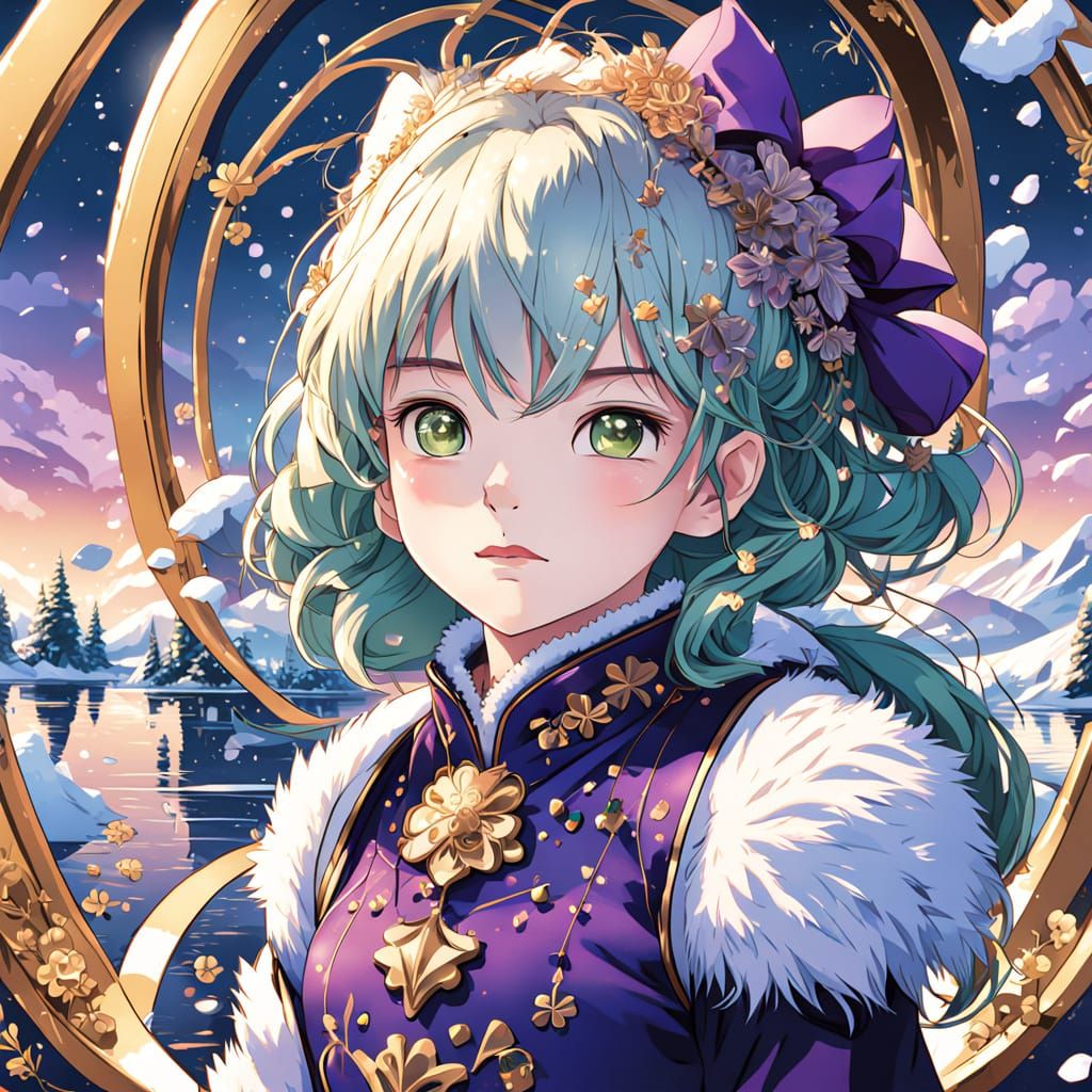 Anime Winter Wonderland with Vibrant Characters
