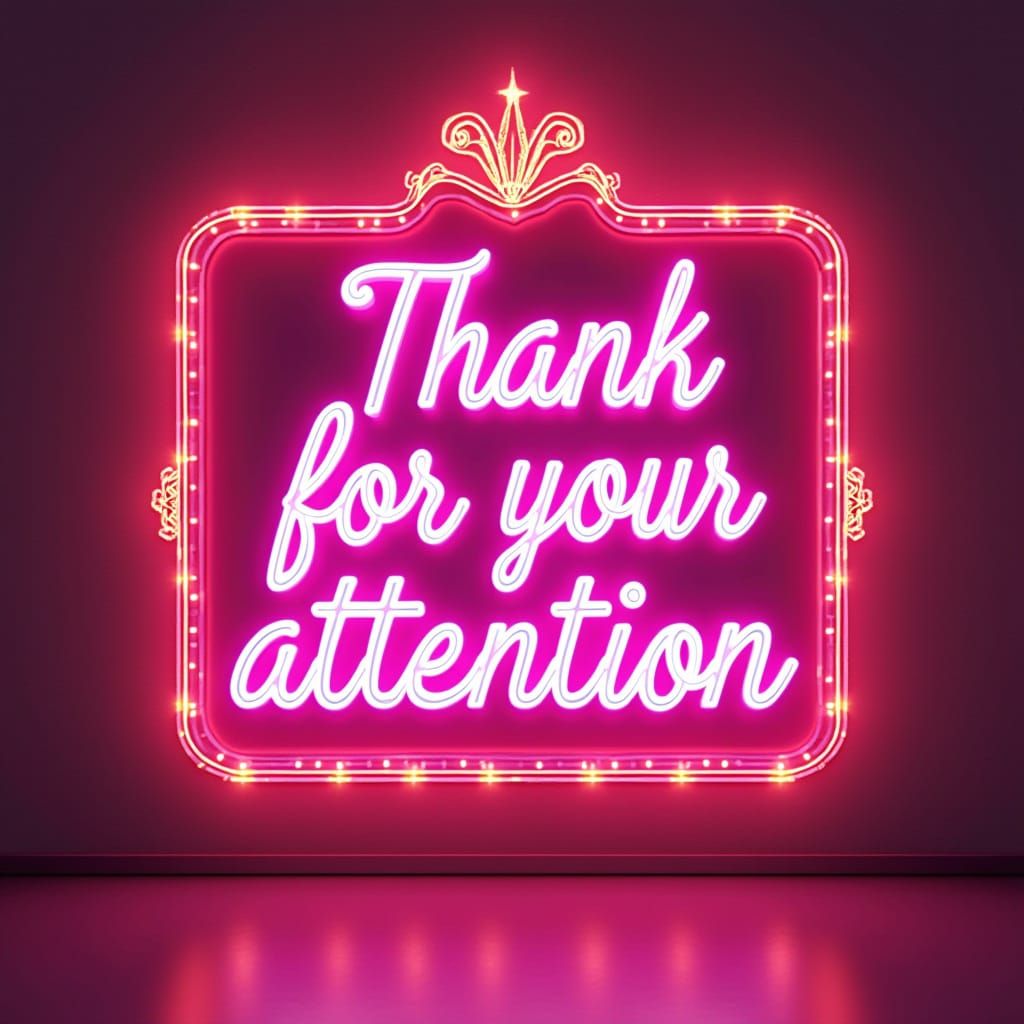 Vibrant Sign with Neon Effects and Pink Background