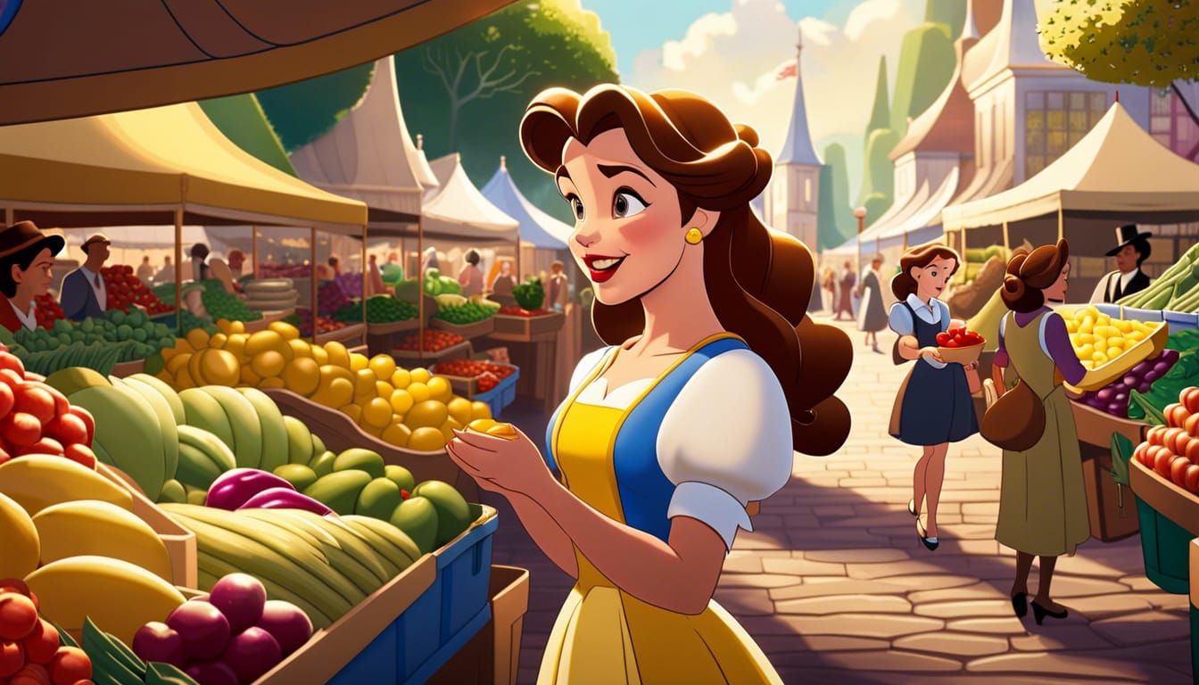 Shopping at a Disney Farmers Market