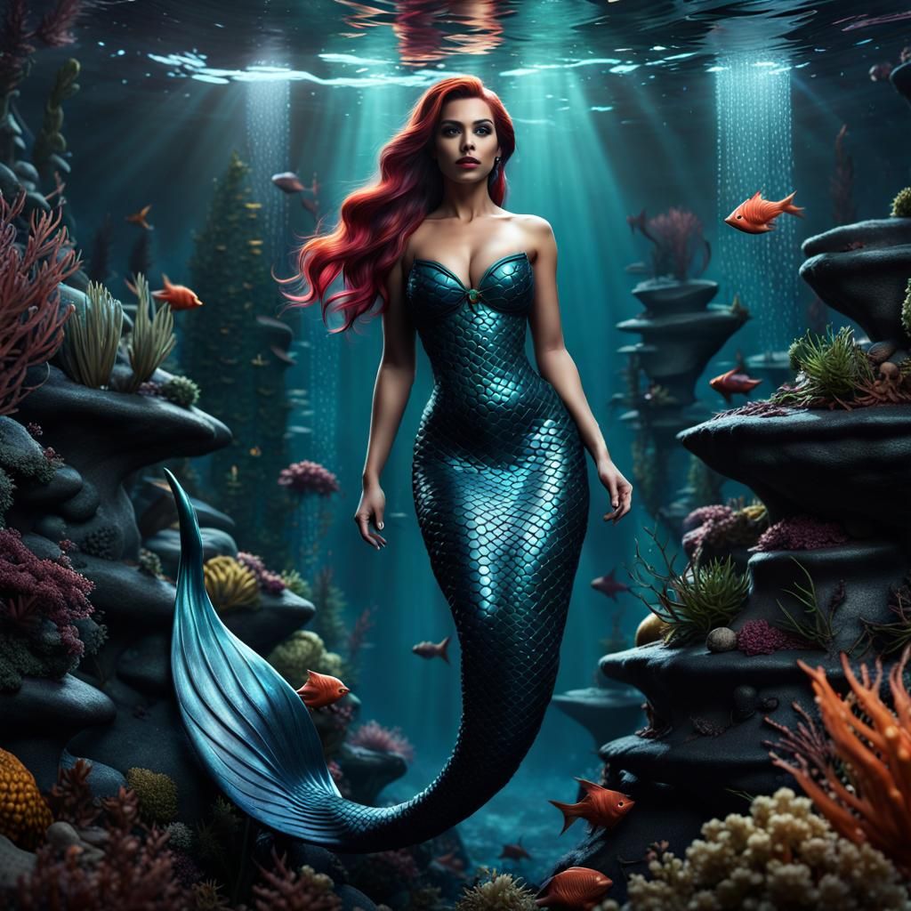 Eerie Mermaid: A Hyperrealistic CGI Fantasy