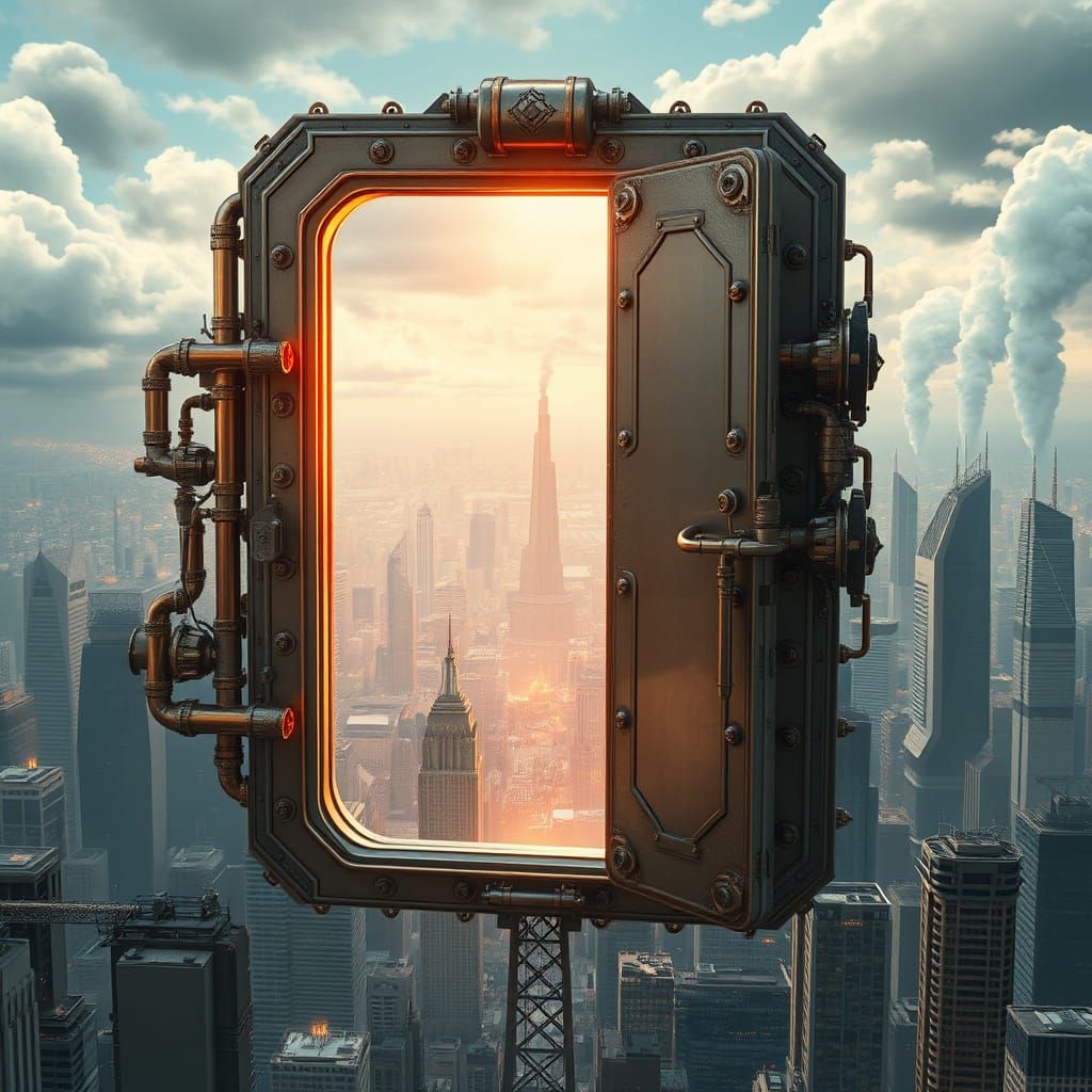 Cybernetic Door Opens to Alien Metropolis