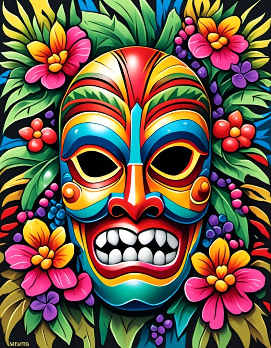 Tiki mask …