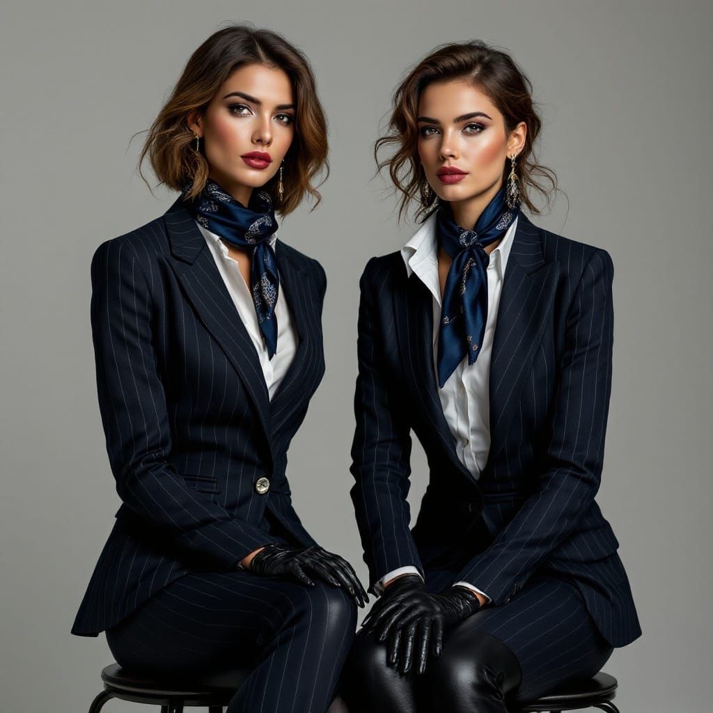 Elegant Spanish Businesswomen in Formal Attire