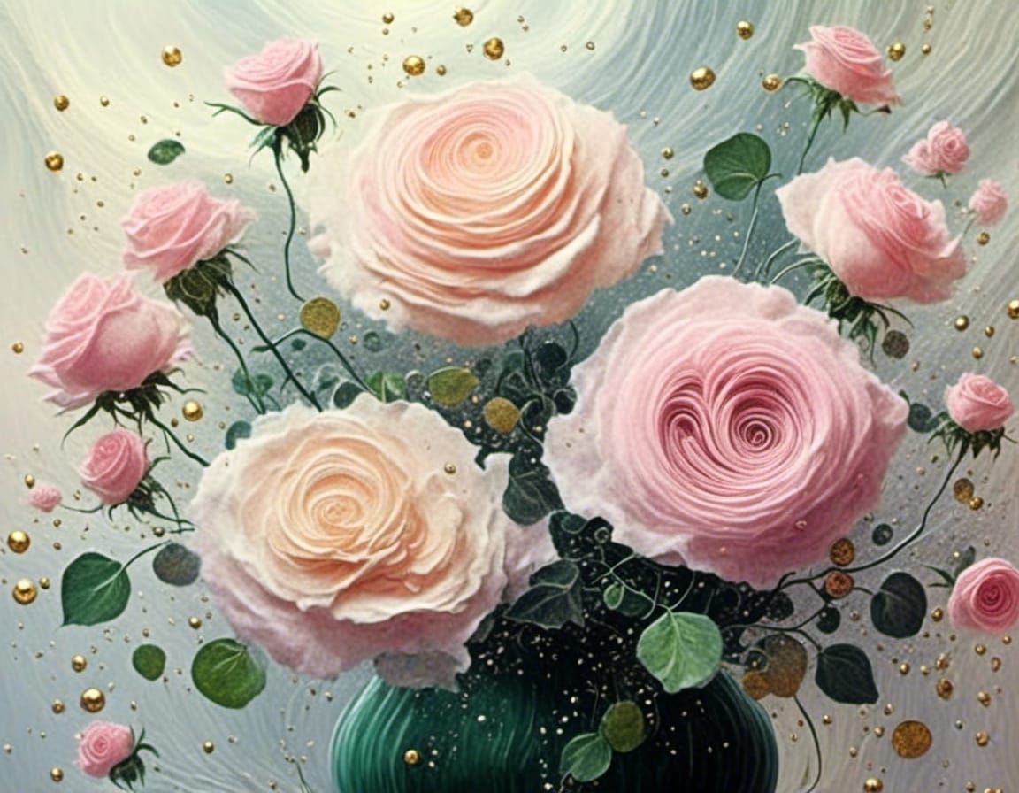 magical elegant enchanted roses, floral art <lora:Fleur Noir...