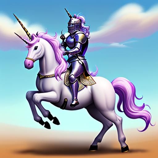 Unicorn Knight jousting