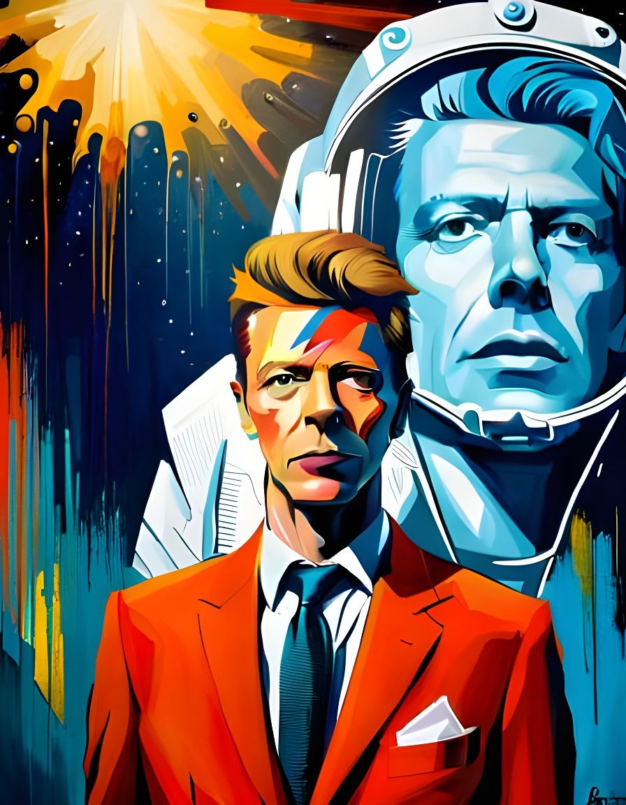 Mr. Bowie Asks About Major Tom in Graffiti Art