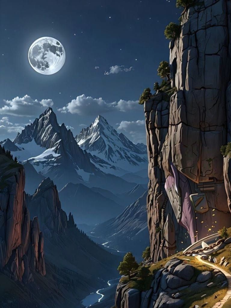 Serene Samurai Contemplates Japanese Landscape