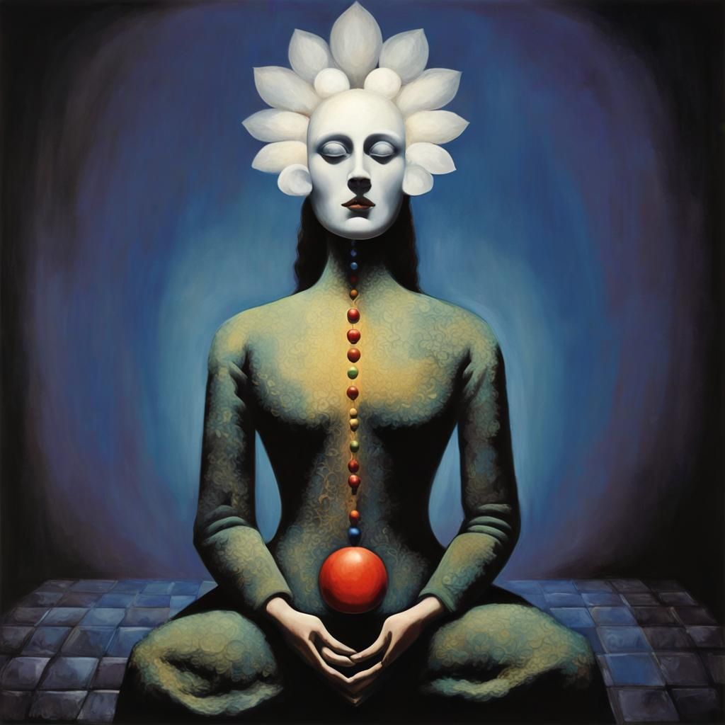 Meditative Mind in Surrealist Style
