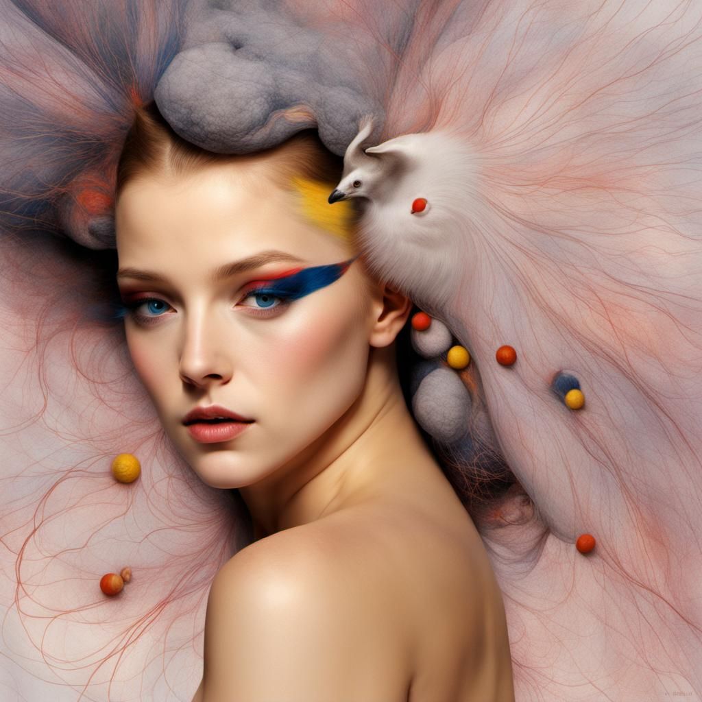 Abstract Angular Painting in Maximalist Style