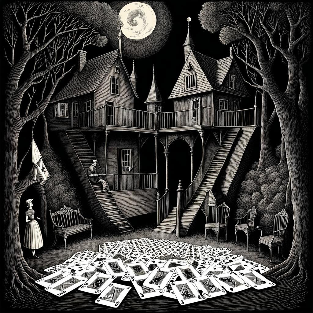 House of Cards in Gothic Horror Style