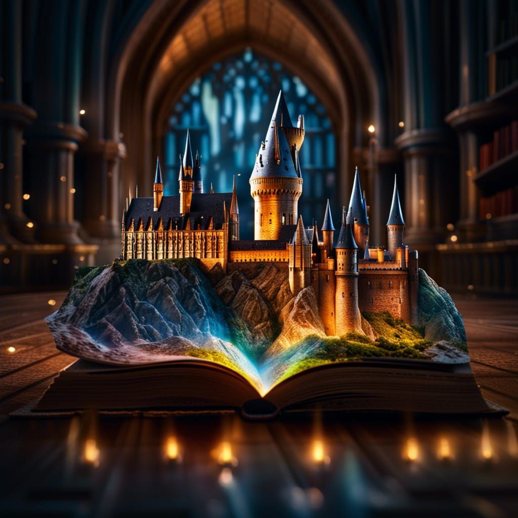 Hyperrealistic Hogwarts Castle Emerges From Book