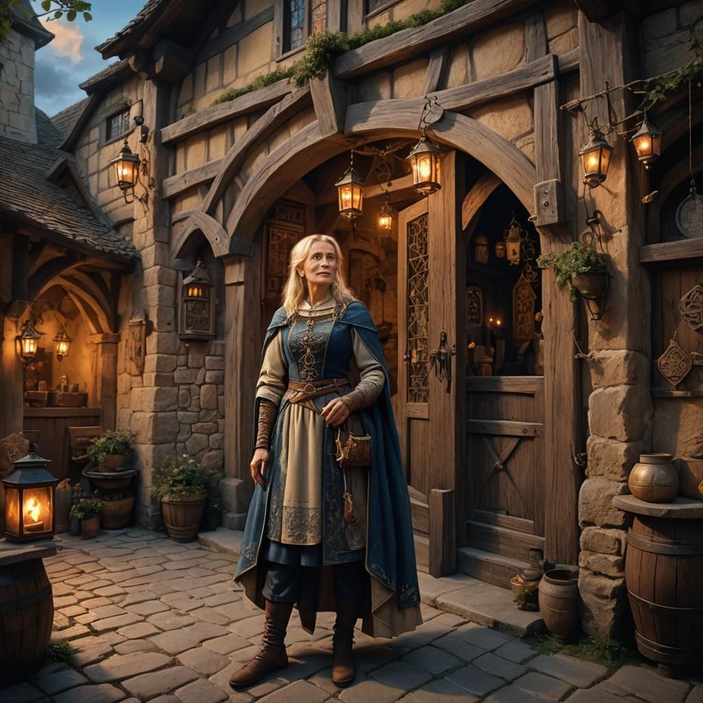 Medieval Innkeeper in High-Fantasy Style