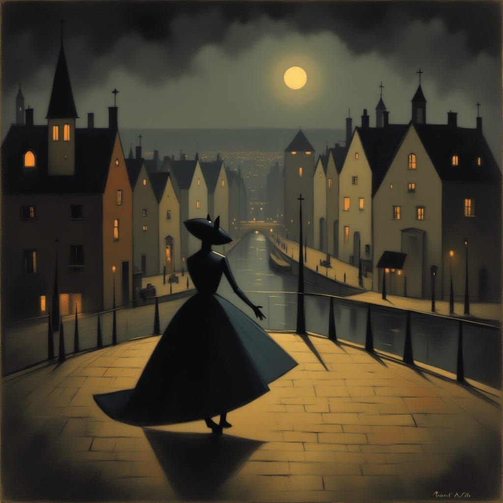 Rats in Evening Dress in Urban Setting