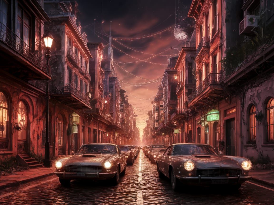 Dystopian Metropolis Blends Ancient and Futuristic Elements