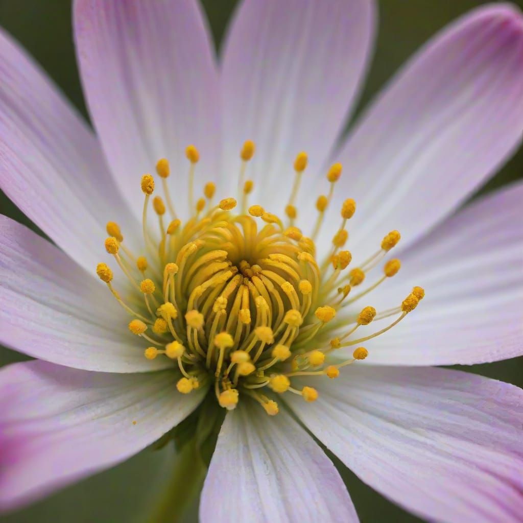 Macro Photo of Flower Stamen with Pollen