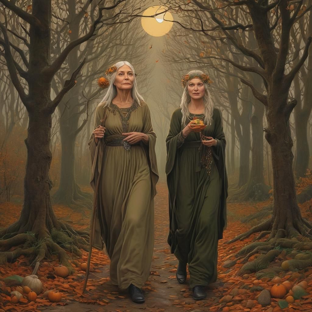 Samhain Celebration in Kawasaki and Hockney Style