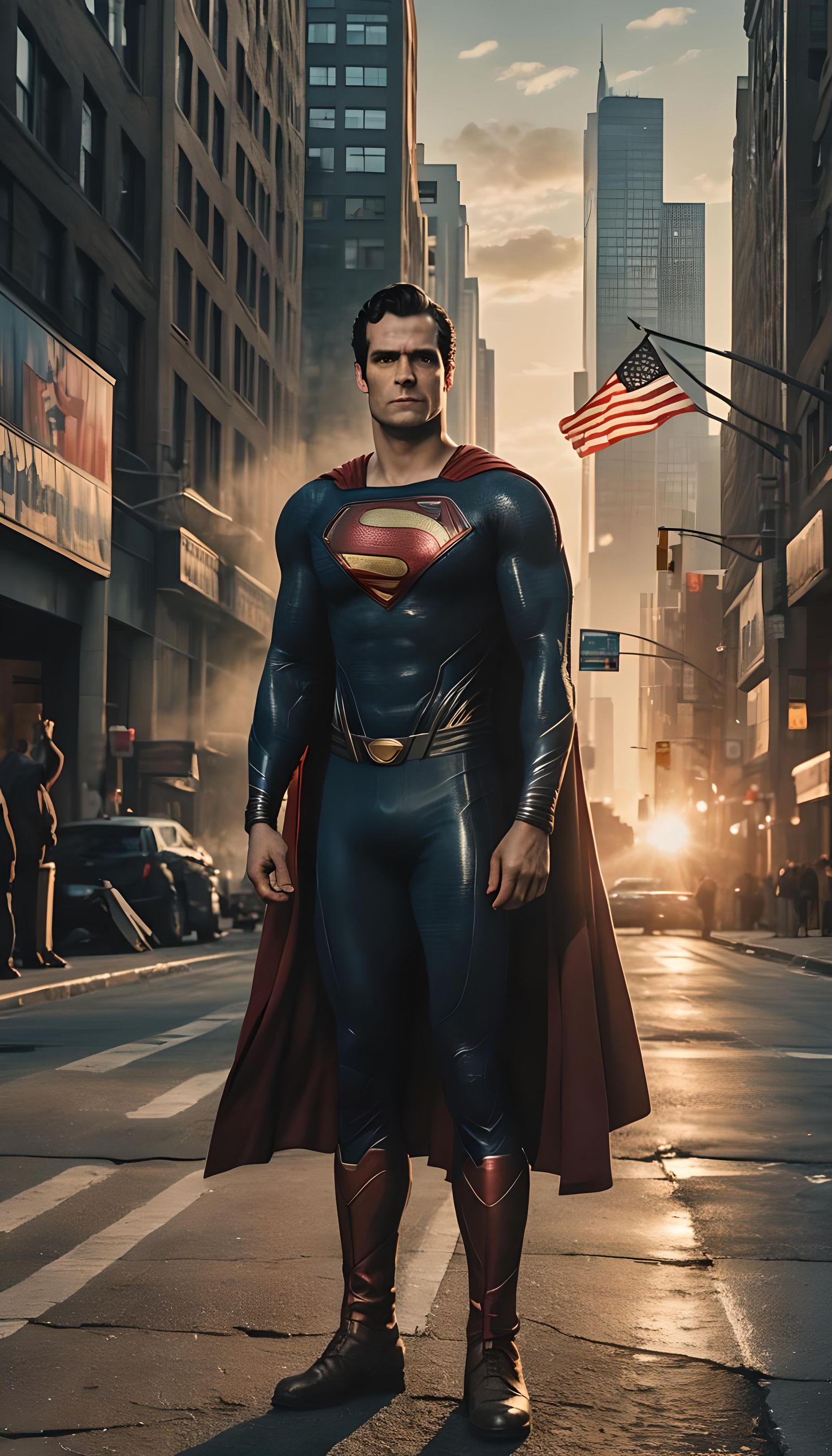 Henry Cavill as Superman on City Street